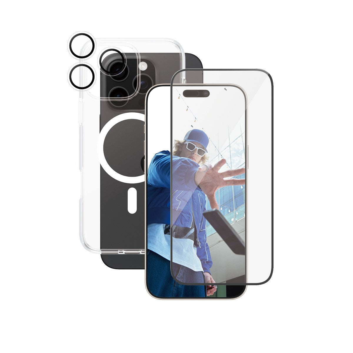 CARE by PanzerGlass® Flagship 3-in-1 Set iPhone 16 Pro Max